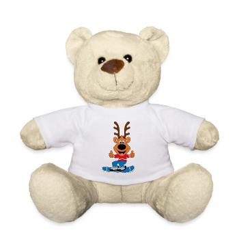 REH - RENTIER - SNOWBOARD - SPORT - TIER - Teddy - Weiß - Vorne