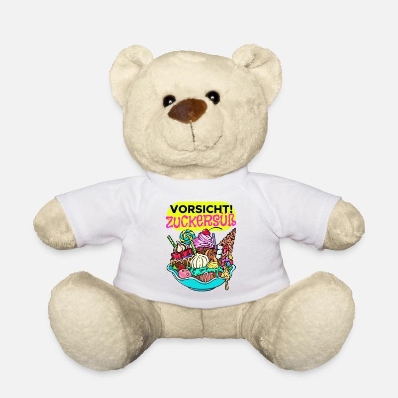 Naschkatzen Konditor Cupcake Statement Süßigkeiten - Teddy - Weiß