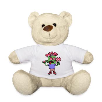 Bonbon Süßigkeiten Naschkatzen Lecker Zucker - Teddy - Weiß - Vorne