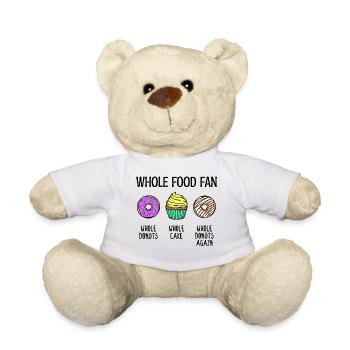 Snacking Donut Cupcake Statement Sweets Delicious - Teddy Bear - white - Front