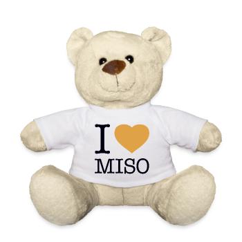 I LOVE MISO Sushi - Teddy Bear - white - Front