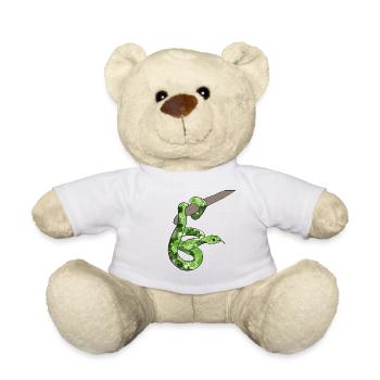 Grüne Schlange - Teddy - Weiß - Vorne