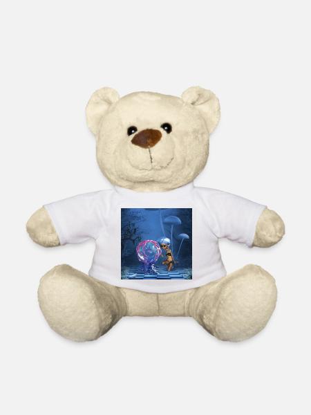 Süße Fee mit Fantasiefisch - Teddy - Weiß