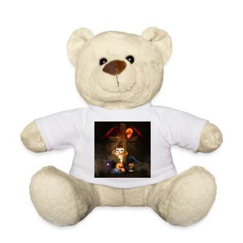 Macabre scene with Enchanted Cat - Teddy Bear - white - Front