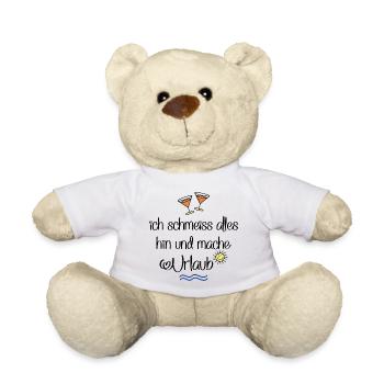 Urlaub machen und feiern - Teddy - Weiß - Vorne
