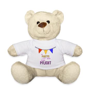 Party machen ist meine Pflicht - Teddy - Weiß - Vorne