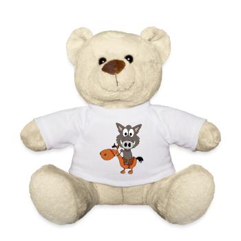 WILDSCHWEIN - PFERD - REITEN - TIERISCH - Teddy - Weiß - Vorne