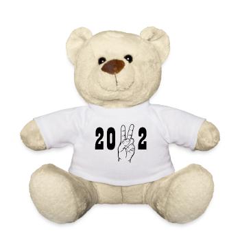 2022 Peace Sign - Teddy Bear - white - Front