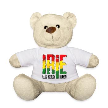 Design reggae vibrant aux couleurs de l’arc-en-ciel - Nounours - blanc - Devant