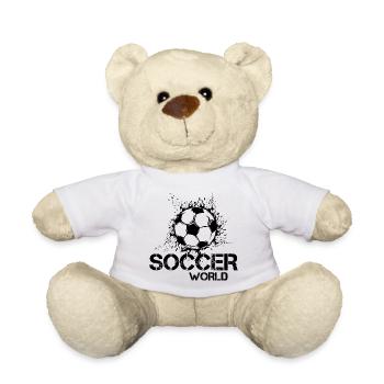 Soccer World Soccer Icon Blast Graphic Icon - Teddy Bear - white - Front