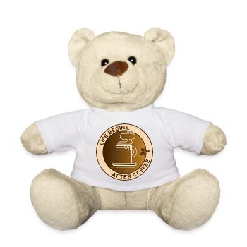 café matin en disant tasse de bureau collègue drôle lol - Nounours - blanc - Devant