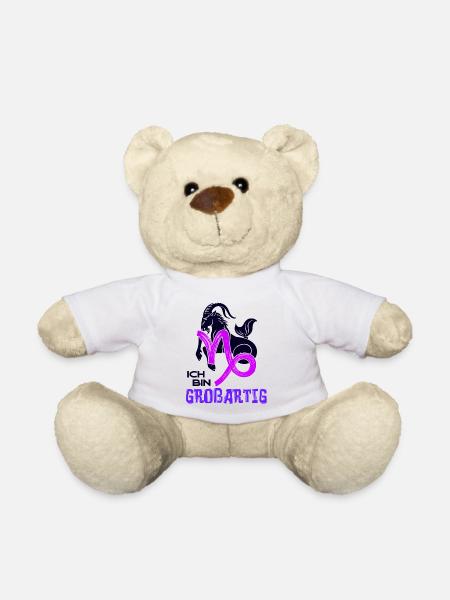 Astrologie Steinbock Tierkreiszeichen Statement - Teddy - Weiß