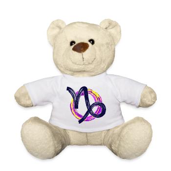 Astronomy Esoteric Capricorn Zodiac Horoscope - Teddy Bear - white - Front