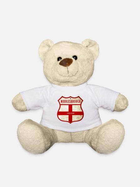 Middlesbrough England Wappen - Teddy - Weiß