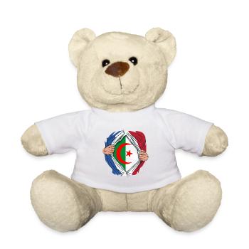 Design France et Algérie - Nounours - blanc - Devant