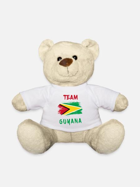 Drapeaux de l'équipe Guyane - Nounours - blanc