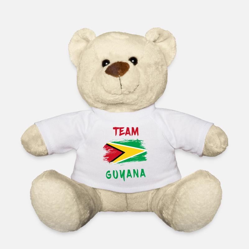 Drapeaux de l'équipe Guyane - Nounours - blanc