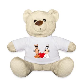 PFERDE - PFERD - HERZ - LIEBE - LOVE - REITEN - Teddy - Weiß - Vorne