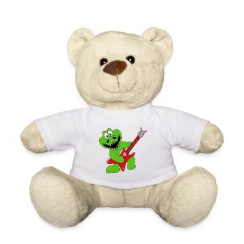 KROKODIL - GITARRE - MUSIKER - MUSK - TIER - Teddy - Weiß - Vorne