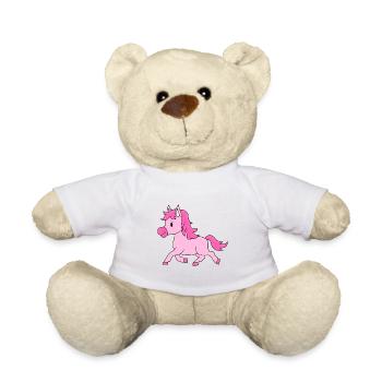 PONY - PFERD - REITEN - REITERIN - TIER - BABY - Teddy - Weiß - Vorne