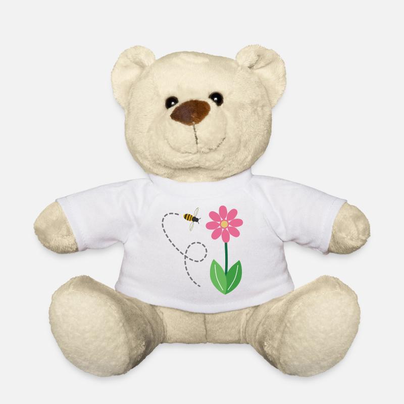 Die Blume und die Biene - Teddy - Weiß