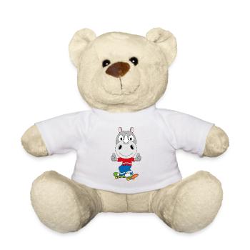 NASHORN - SKATER - SKATEBOARD - TIER - TIERISCH - Teddy - Weiß - Vorne