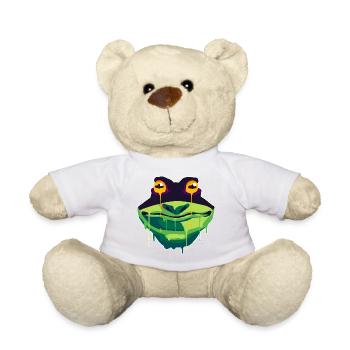 Un beau et drôle design de grenouille - Nounours - blanc - Devant