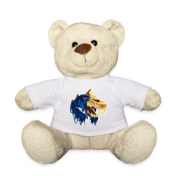Beautiful and frightening Dracolich dinosaur - Teddy Bear - white - Front