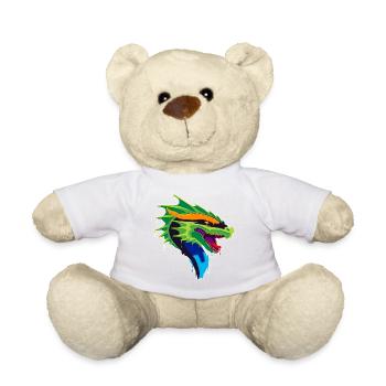 Un beau et drôle design de dragon - Nounours - blanc - Devant