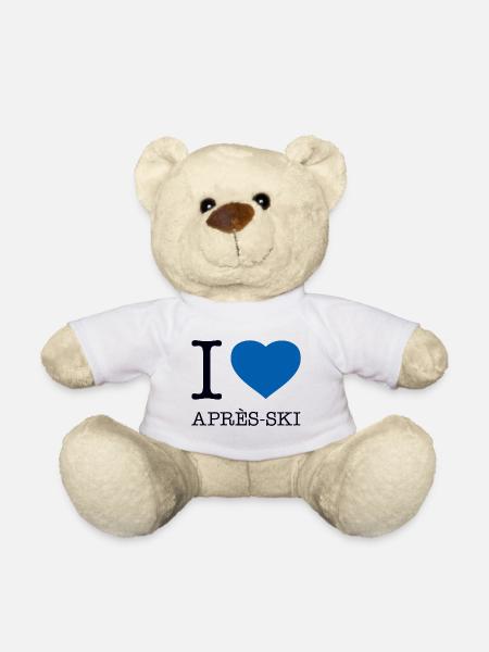 I LOVE APRES SKI Skifahren - Teddy - Weiß