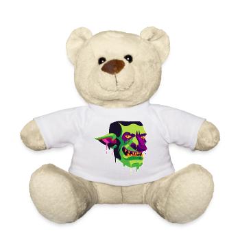 Gruseliges und schönes Goblin Monster Design - Teddy - Weiß - Vorne