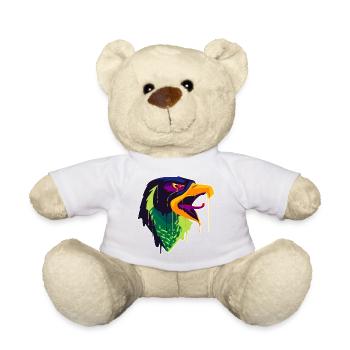 A Beautiful and Fun Griffin Eagle Design - Teddy Bear - white - Front
