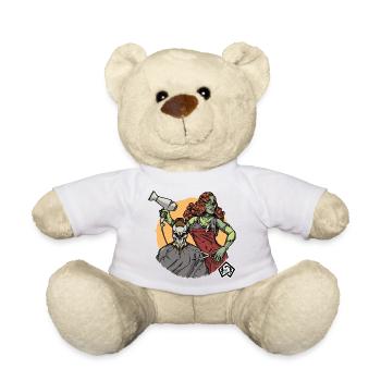 Friseurin, Friseuse, Frisörin, Friseur, Barber - Teddy - Weiß - Vorne