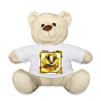 Der Gelbe Dachs, Tier Geschenke - Teddy - Weiß - Vorne