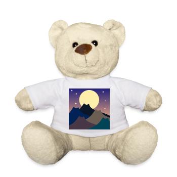 MONTAGNES DES CHATS DE PLEINE LUNE - Nounours - blanc - Devant