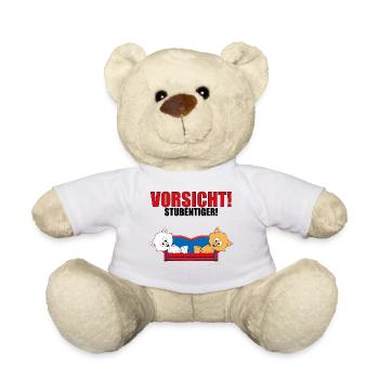 VORSICHT! STUBENTIGER! - KATZEN - SOFA - HAUSKATZE - Teddy - Weiß - Vorne