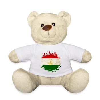 Tajikistan blob flag design - Teddy Bear - white - Front
