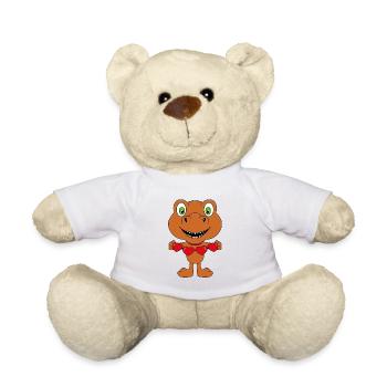 DINOSAURIER - DINO - T-REX - LIEBE - LOVE - Teddy - Weiß - Vorne