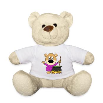 TEDDYBÄR - BÄR - TEDDY - HEXE - HALLOWEEN - Teddy - Weiß - Vorne