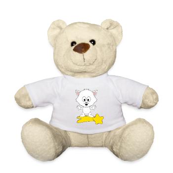KATZE - KATER - STERNSCHNUPPE - TIERISCH - Teddy - Weiß - Vorne