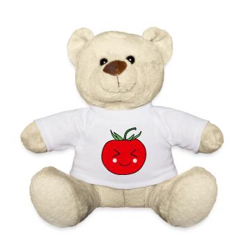 Cute Tomato Face Design Gift - Teddy Bear - white - Front