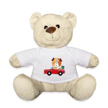 WELTENBUMMLER - MEERSCHWEINCHEN - REISE - URLAUB - Teddy - Weiß - Vorne