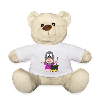 HALLOWEEN - HEXE - MAULWURF - KOCH - TIERISCH - Teddy - Weiß - Vorne