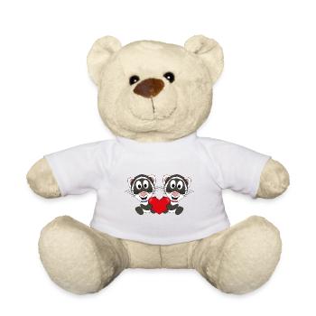 FRETTCHEN - HERZ - LIEBE - TIERISCH - VERLIEBT - Teddy - Weiß - Vorne