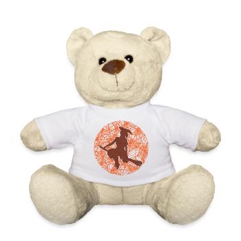 Spooky Spinnennetz Hexerei Besen Halloween - Teddy - Weiß - Vorne