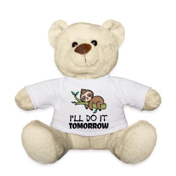 Faul Tier Faultier Schlafen Statement Dschungel - Teddy - Weiß - Vorne