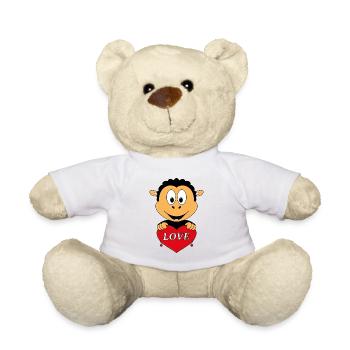 SCHWARZES SCHAF - LIEBE - LOVE - TIER - TIERISCH - Teddy - Weiß - Vorne