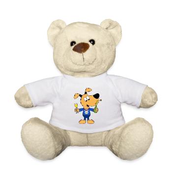 HUND - PARTY - FEIER - SILVESTER - NEUJAHR - TIER - Teddy - Weiß - Vorne