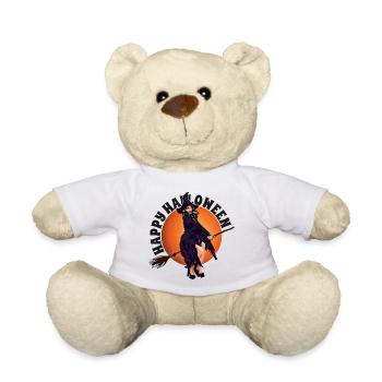 Happy Halloween Gruselige Lady Hexerei Besenstiel - Teddy - Weiß - Vorne