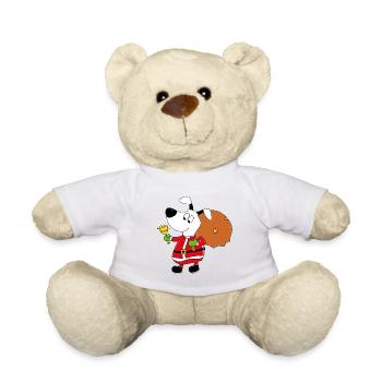 HUND - WEIHNACHTSMANN - WEIHNACHTEN - KIND - BABY - Teddy - Weiß - Vorne